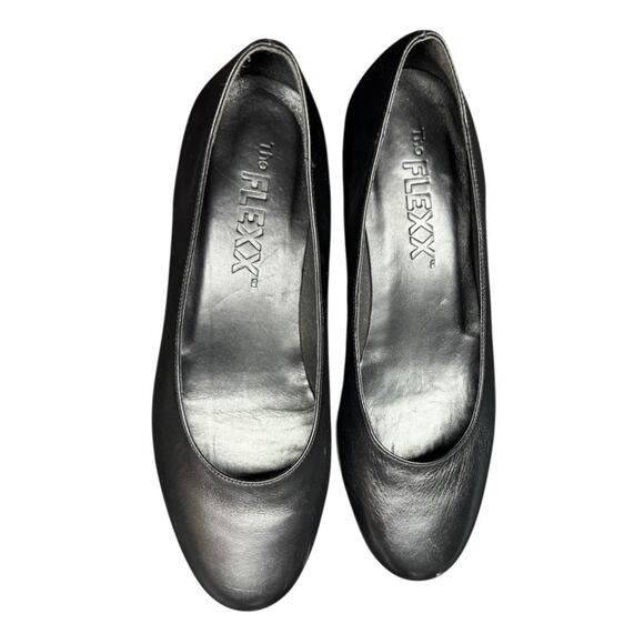 The Flexx Soft Black Leather Comfort Slip On Ballet Flats Size 40 / US 8.5 - Picture 3 of 7
